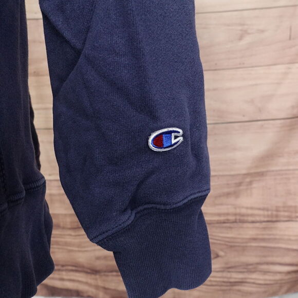 VINTAGE CHAMPION REVERSE WEAVE FADED BLUE CREW NECK SWEATSHIRT SZ L 00s - Picture 5 of 8